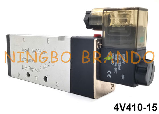 4V410-15 এয়ারট্যাক টাইপ 5/2 ওয়ে এয়ার কন্ট্রোল সিঙ্গেল নিউমেটিক সোলেনয়েড ভালভ 24V 220V
