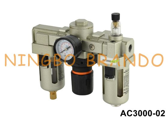 AC3000-02 1/4'' SMC টাইপ বায়ুসংক্রান্ত ফিল্টার নিয়ন্ত্রক লুব্রিকেটর বায়ু উৎস চিকিত্সা