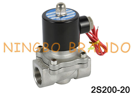 2S200-20 3/4'' 2/2 Way Norally বন্ধ জল স্টেইনলেস স্টীল Solenoid ভালভ