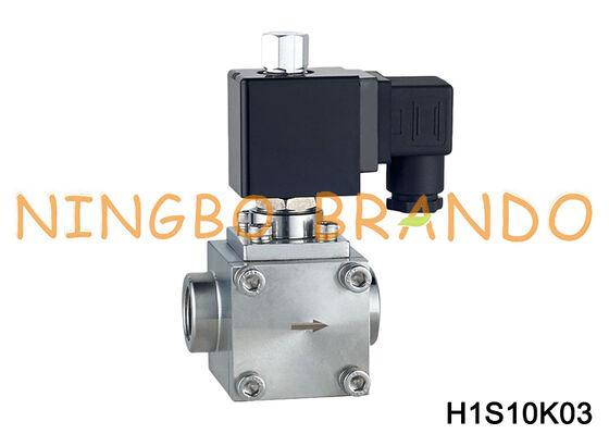 3/8'' উচ্চ চাপের জল বায়ু সোলেনয়েড ভালভ 50 বার সাধারণত খোলা