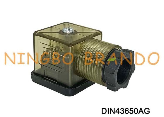 DIN43650A Solenoid ভালভ কয়েল সংযোগকারী 18mm MPM ব্রাউন নাইলন DIN 43650 টাইপ A