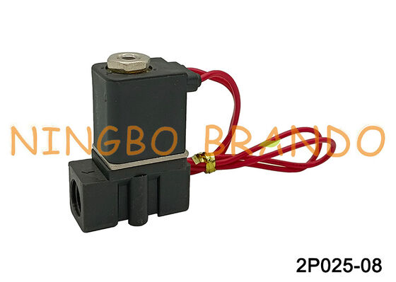 AC220V 2P025-08 1/4'' 2/2 ডাইরেক্ট অ্যাক্টিং প্লাস্টিক নিউম্যাটিক সোলেনয়েড ভালভ