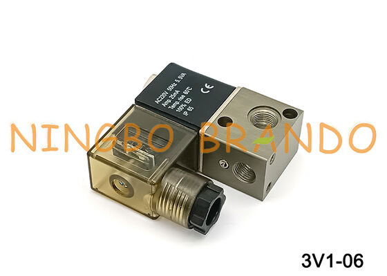 বৈদ্যুতিক বায়ুসংক্রান্ত সোলেনয়েড ভালভ 3V1-06 12VDC 24VDC 110VAC 220VAC