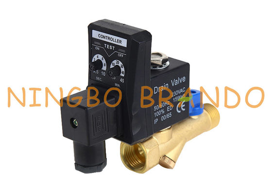 টাইমার 1/4 '' 1/2 '' 110V 220V সহ এয়ার কমপ্রেসর অটো ড্রেন সোলোনয়েড ভালভ