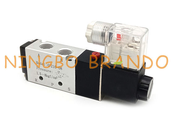 4V210-08 1/4 '' ইঞ্চি 5/2 ওয়ে এয়ার কন্ট্রোল বায়ুসংক্রান্ত সোলেনয়েড ভালভ