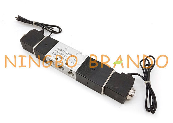 এয়ারটিএসি টাইপ 4V130C-06 5 ওয়ে 3 পজিশন বায়ুসংক্রান্ত সোলেনয়েড ভালভ