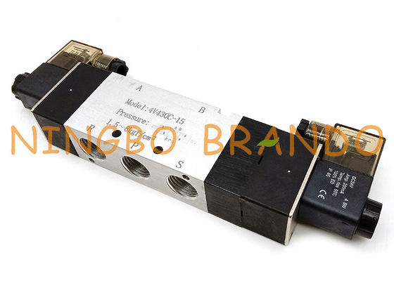 এয়ারট্যাক টাইপ 4V430C-15 5/3 ওয়ে ক্লোজড সেন্টার বায়ুসংক্রান্ত সোলেনয়েড ভালভ