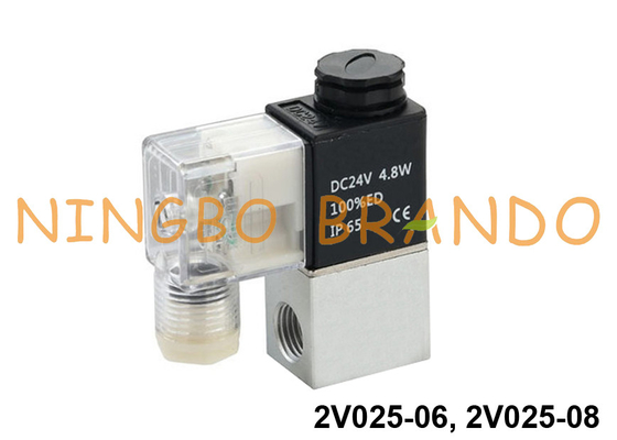 2V025-06 2V025-08 Airtac টাইপ 2 ওয়ে সোলেনয়েড এয়ার ভালভ 12VDC 24VDC