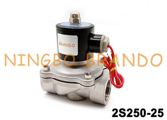 AC220V 24VDC SUW-25 2S250-25 1'' ওয়াটার এয়ার ইলেক্ট্রোম্যাগনেটিক ভালভ