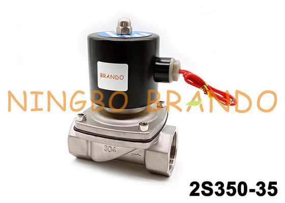 AC220V DC24V 2S350-35 SUW-35 1-1/4'' 304 SS সোলেনয়েড ভালভ