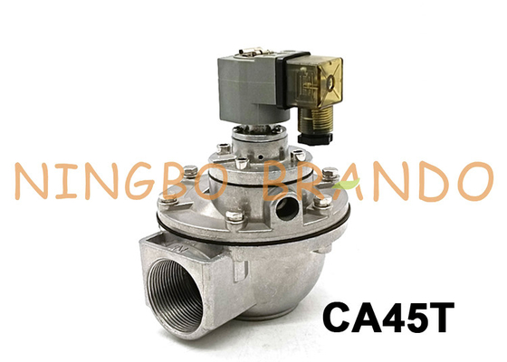 CA45T 1 1/2" গোয়েন টাইপ পালস জেট ভালভ ব্যাগ ফিল্টারের জন্য থ্রেডেড ডান কোণ